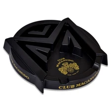 Club Macanudo Round Cigar Ashtray - Black