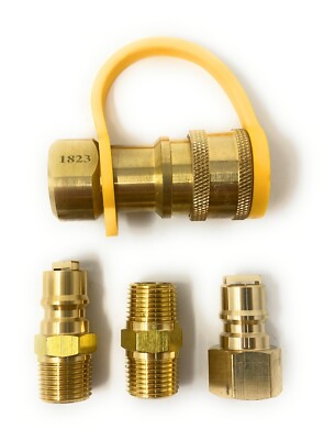 3/8'' Natural Gas Quick Connect Fitting LP Gas Propane Hose Kit