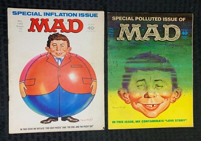 1971 MAD Humor Magazine #145 VG+ #146 VG LOT of 2 Special Inflation Issue