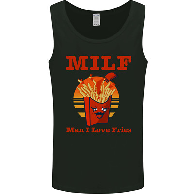 Milf Man I Love Fries Lustig Essen Herren Tanktop