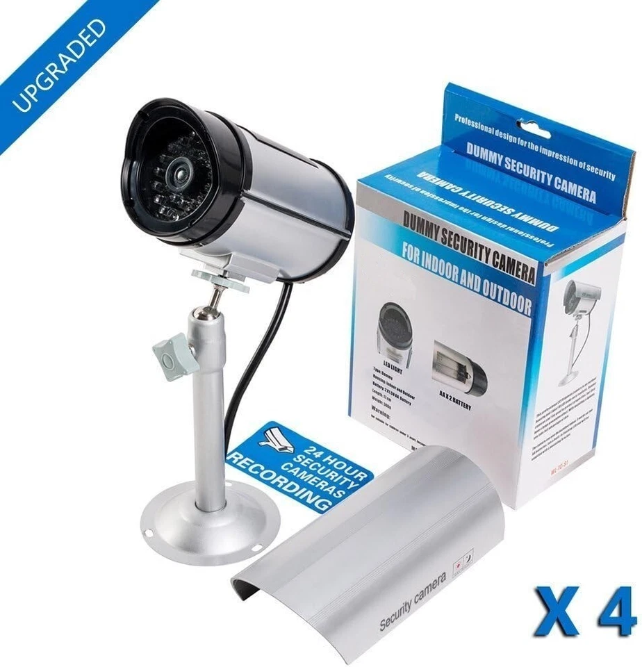 4 Cámara De Vigilancia Falsa De Seguridad CCTV Para Interiores Exteriores Bullet - Image 2 of 4
