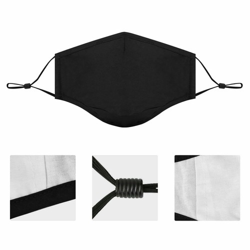 Unisex 100% Cotton 3 Layers Face Cover Mask Washable Reusable Breathable Dust - Picture 6 of 75