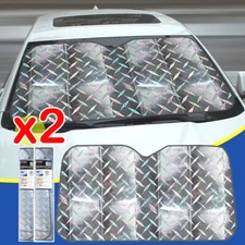 2x Foldable Auto Car Windshield Sunshade Shield Cover Visor UV Block Protector