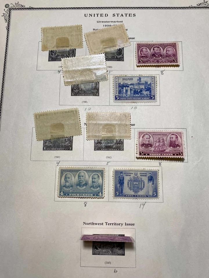 USA 1936-1937 Army & Navy commemorative issue and Northwest Territory issue. - Image 4 of 4