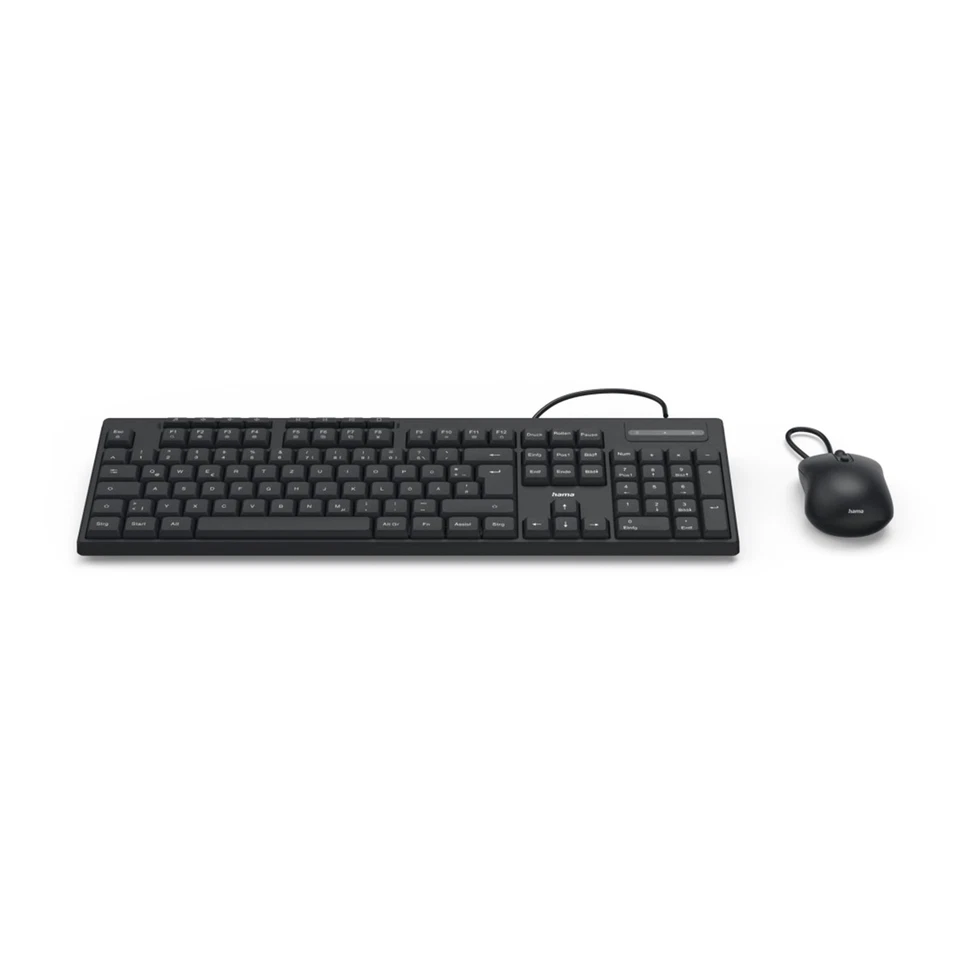 Hama PC Tastatur Maus Set CKM-200 USB-A/USB-C 1,8m Kabel QWERTZ Schwarz Computer - Bild 1 von 4