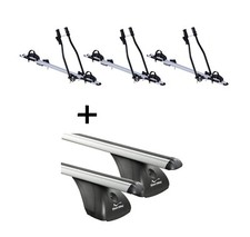 3x Fahrradträger SAGITTAR+Dachträger VDP für für Toyota Aygo II 5Türer ab 14