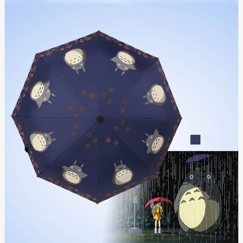 HOT Windproof Folding Classic Anti UV Totoro Sun Rain Umbrella Manual Open Paras - Bild 2 von 16