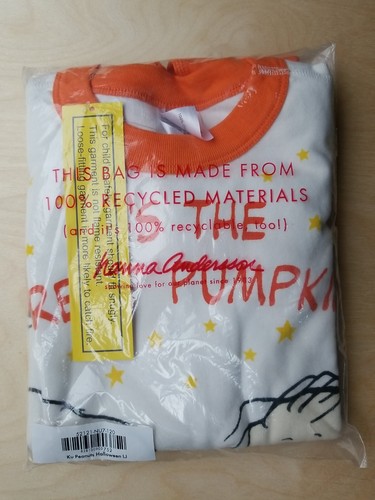 NWT HANNA ANDERSSON GREAT PUMPKIN SNOOPY LONG JOHN HALLOWEEN PAJAMAS 120 6 7 - Picture 4 of 6