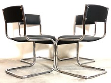 4 Sedie in Eco Pelle SPACE AGE Anni 70 VINTAGE INTERIOR DESIGN CHAIR HOME ARREDO