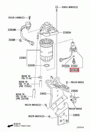 Genuine Toyota LandCruiser 79 78 Series HDJ HZJ Fuel Filter Water Sensor Switch - Picture 22 of 24