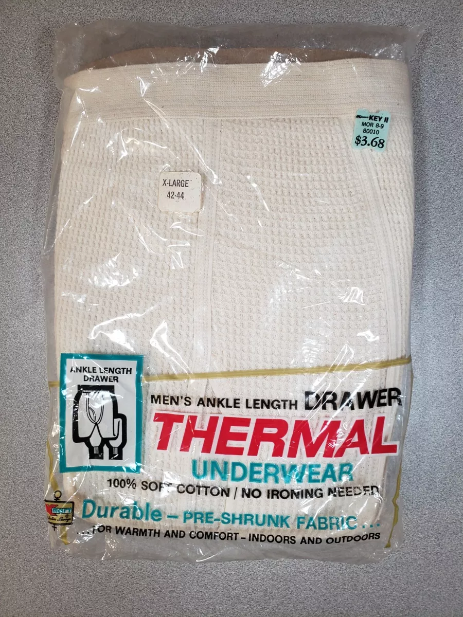 Vintage Kmart Thermal Underwear Mens Ankle Length Pants NOS Size X-Large  42-44