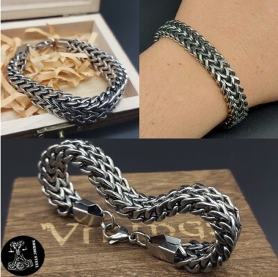 Armband Edelstahl Geschenk Box Panzerkette Panzerarmband Stainless Steel NEU