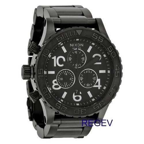 時計 NIXON THE 42-20 CHRONO ALL BLACKS SNRISE Nixon 42-20 Chrono Watch - All Black / Sunrise