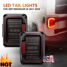 For Jeep Wrangler Jk 07-17 Led Rear Tail Lights Smoke Reverse Brake Turn Signal For Jeep Wrangler Jk 07-17 Led Rear Tail Lights Smoke Reverse Brake Turn Signal
