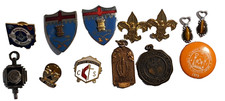 Lot of 12 VTG  Religious Masonic Boy Scout  Pins, Charms and Screw Backs.