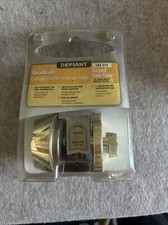 Defiant Keyed One Side Deadbolt 154-717 Bright Brass Door Lock