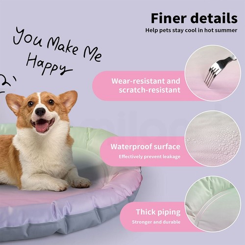 Pet Dog Cooling Mat Cat Gel Non-Toxic Self-cool Bed Summer Ice Pad 3 Sizes Large - Picture 45 of 45