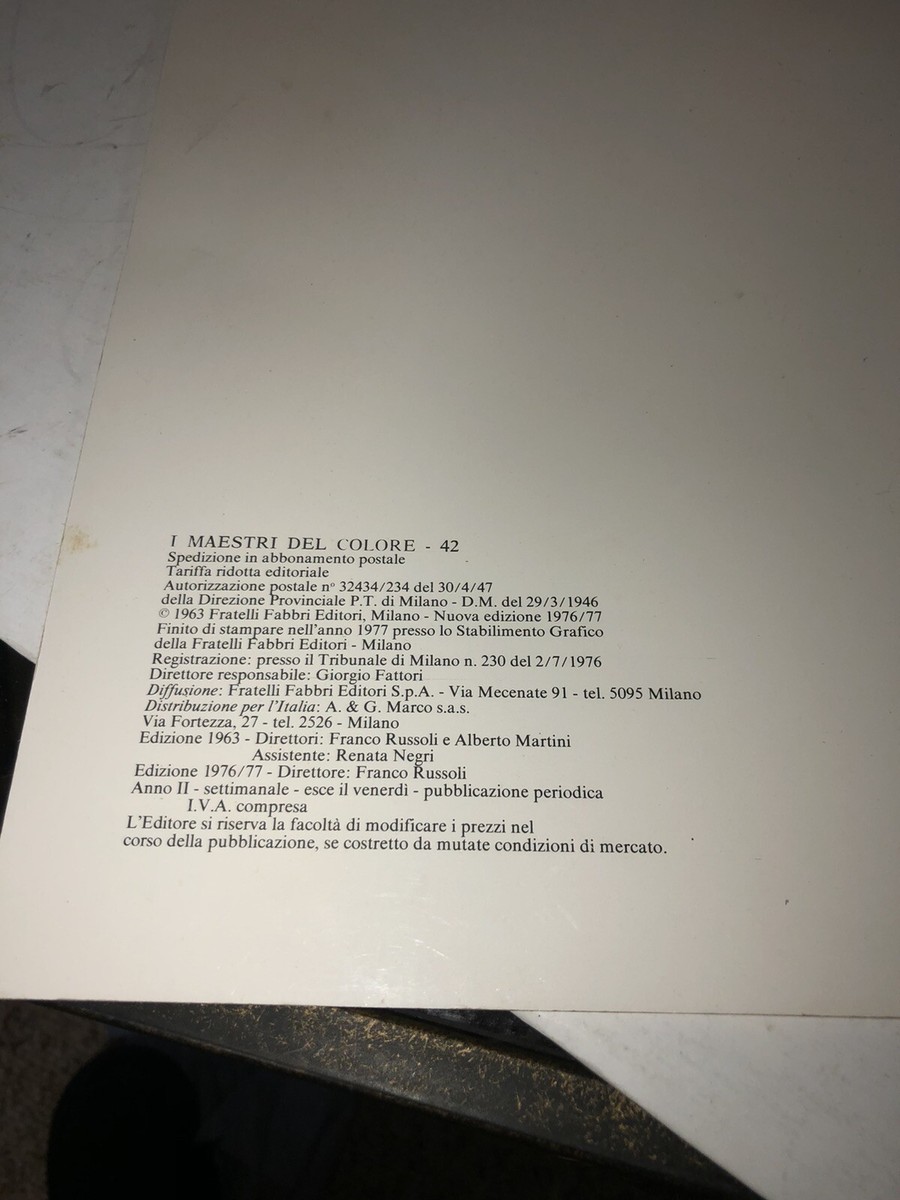 I Maestri Del Colore Tiziano Fratelli Fabbri Editori | eBay
