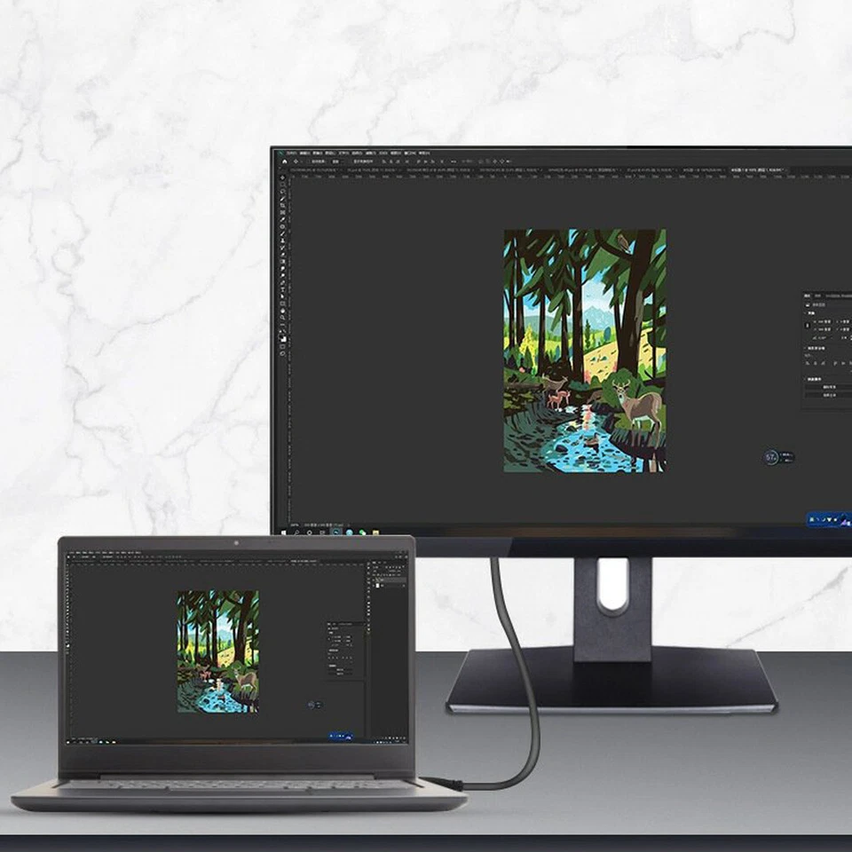 Cable Micro HDMI a DVI PC a Monitor DVI PC Portátil a TV Adaptador Convertidor Cable Foto 3 de 4