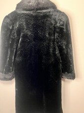 Vintage Olympia Faux Fur Coat Womens Medium Made Usa Black