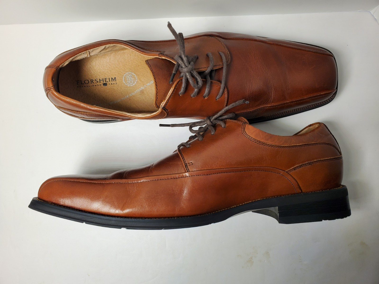SAOLA Florsheim Uomo Curtis Bici Punta Oxford con Punta Quadrata Taglia 12D
