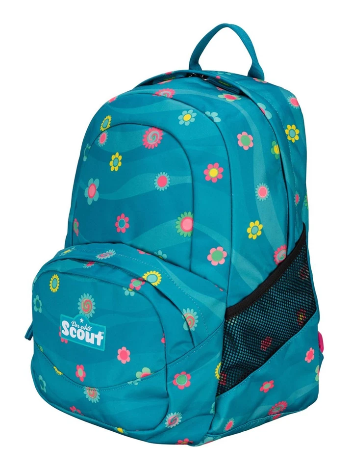 Scout Rucksack X Rucksack Rucksack Little Flowers petrol pink Neu - Bild 2 von 3