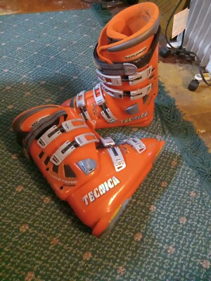 Technica Explosion Blaze Orange Ski Boots Size 8 1/2 42