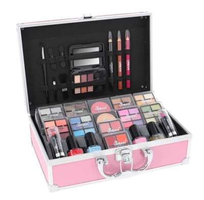 Vegan Makeup Beauty Vanity Case Love Urban Beauty Eyeshadow Delights Set 82pcs
