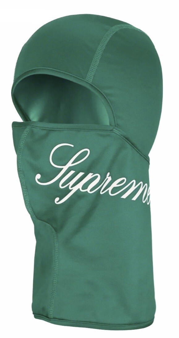 Supreme Script Lightweight Balaclava Pine Green FW23 Supreme New York 2023 New image 3
