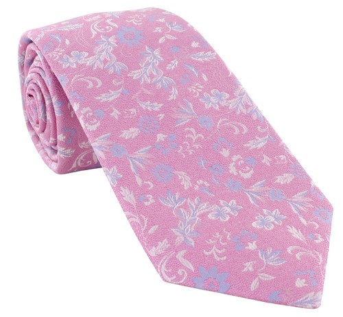 Textured Floral Silk Tie - Picture 13 of 18