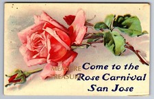 1910 SAN JOSE CA CALIFORNIA ROSE CARNIVAL FESTIVAL INVITE TO CASTRO Postcard P54