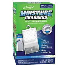 Concrobium 378488 Moisture Grabbers Moisture Absorber Packs, Spring Breeze, 3 Ba
