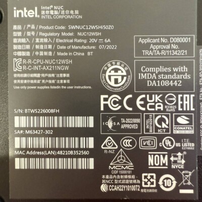 12th Generation Core i5 Roon ROCK Server / Memory 16GB / SSD M.2