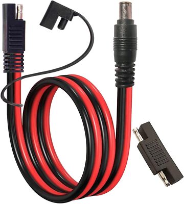 SAE Solar Connector to DC 8Mm Adapter 14AWG DC 8Mm Male to SAE Cable Compatible 