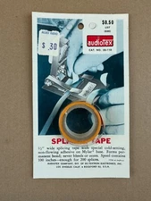 NOS NIB Vintage 1959 Audiotex Splicing Tape Cat No 30-110 Sealed Package