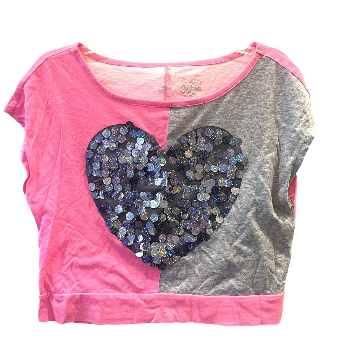 T-shirt Manches Courtes Justice Pour Fille - Taille 10 - Occasion En Très Bon état