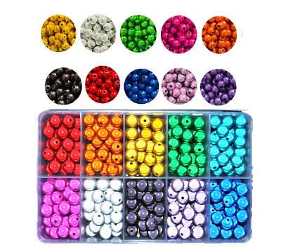 Eine Schachtel mit 10 mm 280 Stck. (28 Stck. x 10 Farben) 3D Illusion Acryl Wunder Perlen