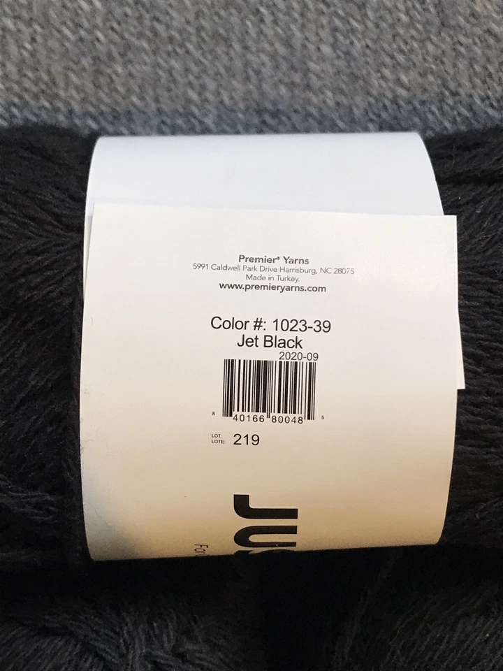 Пряжа Just Cotton Jet Black Yarn Premier 3 мотка - Изображение 3 из 3