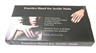 Practice Hand For Acrylic Nails RUE-HM03 Nail Salon Training Pivot Rotate New