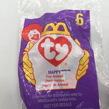 1998 McDonalds Happy Meal Toy -Ty Beanie Baby - Happy -  6 - NIP