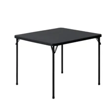 Mainstays 34 inch Straight Folding Table, Black
