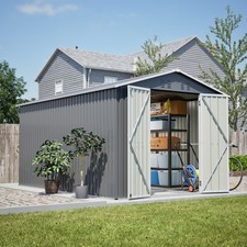 8 12 FT Outdoor Storage Shed Large Metal Tool Storage with Lockable Doors