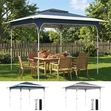 Pop Up Gazebo w/ One-Touch Setup, UPF50+ Double Tier Party Tent Refurbished