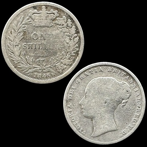 Photo of a 1845 Victoria Shilling from an eBay listing that sold on Jul 4, 2026