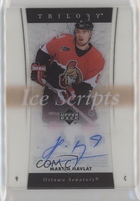2005-06 Upper Deck Trilogy Ice Scripts Martin Havlat #IS-HA Auto 2y6