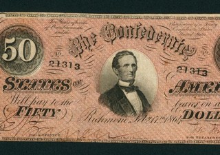$50 1864 Confederate States of America PAPER CURRENCY AUCTIONS