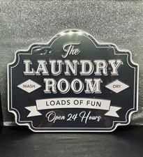 LAUNDRY ROOM WALL DECOR METAL SIGN