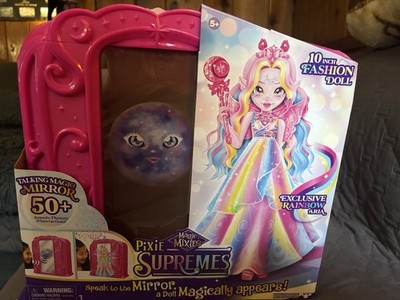 Rare Exclusive Rainbow Aria Magic Mixies Pixie Supremes Magic Mirror and Doll