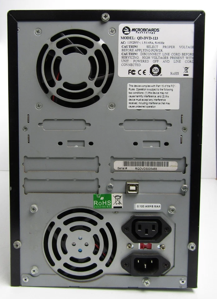 Microboards QD-DVD-123 - 3 Bay CD/DVD Duplicator - Used, with Power Cable Only - Image 3 of 4