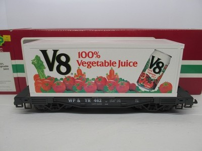 LGB # 41850 ~ WP & YR FLAT CAR # 462 WITH V8 CONTAINER LOAD ~G SCALE